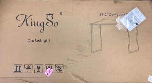 KingSo Dark & Light Computer Desk, Appears New - Lot 48