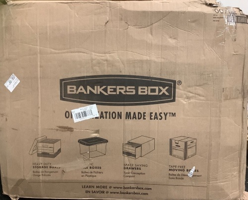 Box of 12 Cardboard Storage Boxes, Appears New - Lot 76