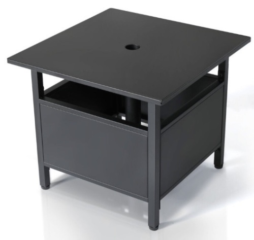 Square Side Table with Umbrella Hole, E-Comm Return - Lot 86