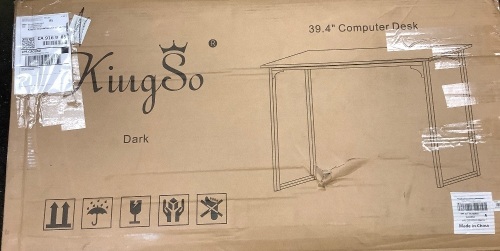 KingSo Dark Computer Desk, Appears New - Lot 90