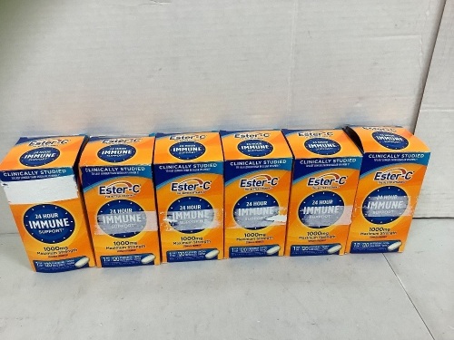 Lot of (6) Ester C Immune Support Bottles, New - Lot 109