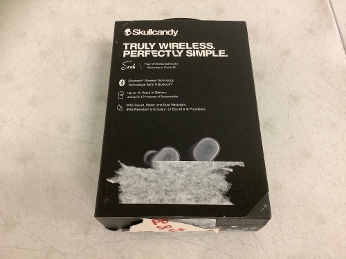 Skullcandy Wireless Earbuds, Powers Up, E-Commerce Return - Lot 134