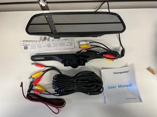 Vehicle Rearview Mirror Monitor/Backup Camera, Mirror is Scratched, E-Commerce Return, Untested - Lot 187