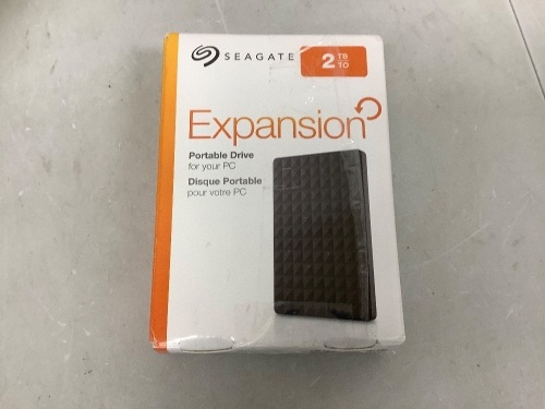 Seagate 2TB Portable Drive, Powers Up, Appears new - Lot 189