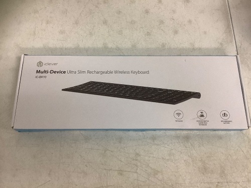 Slim Rechargeable Wireless Keyboard, New - Lot 204