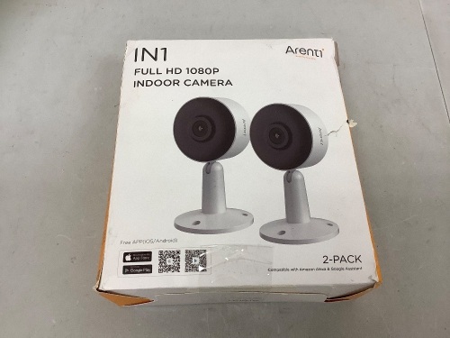 Arenti Indoor Security Cameras, Powers Up, E-Commerce Return - Lot 229