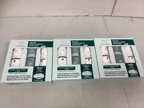 Lot of (3) Equate Acne Treatment System, New - Lot 233