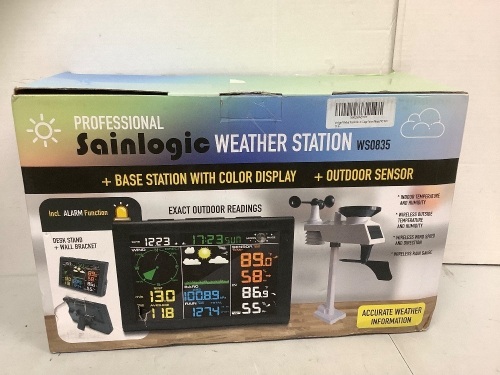Sainlogic Weather Station, Powers Up, Appears New - Lot 316