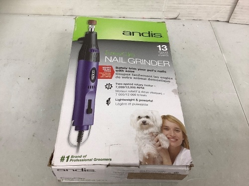 Andis Dog Nail Grinder, Powers Up, E-Commerce Return - Lot 322