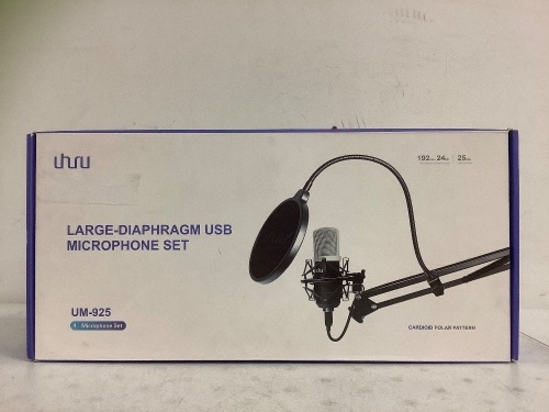 Lrge Diaphragm USB Microphone Set, Appears new - Lot 323