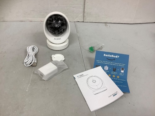 Avstart Wireless Security Camera, Powers Up, E-Commerce Return - Lot 345