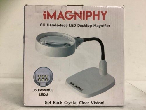 iMagniphy Hands Free LED Desktop Magnifier, E-Comm Return - Lot 388