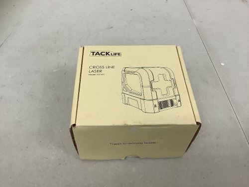 TackLife Cross Line Laser, Powers Up, E-Commerce Return - Lot 401
