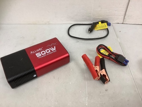 Allwei 500W Power Inverter, Powers Up, Appears New - Lot 430