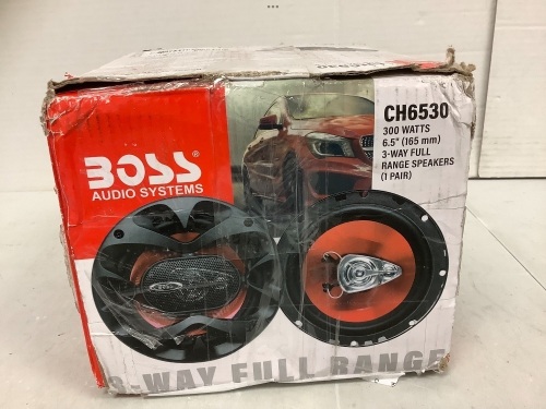 Boss Audio Systems 3 Way Full Range Speakers, E-Commerce Return - Lot 437