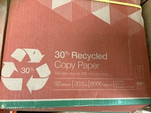 Box of 8.5x11 Copy Paper 5000 Sheets, Appears New - Lot 451