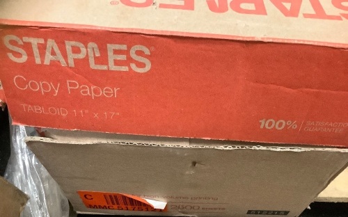 Box of Staples 11x17 Copy Paper, 2500 Sheets, Appears New - Lot 487