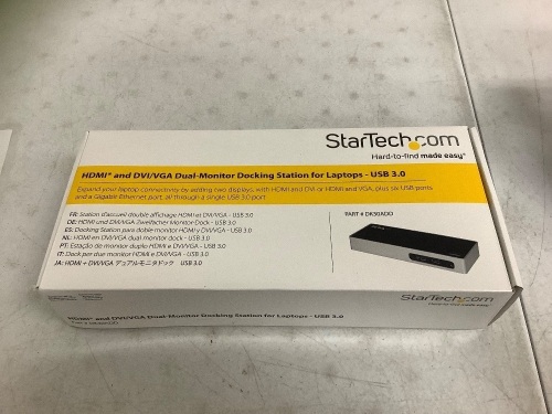 StarTech.com HDMI and DVI/VGA Dual Monitor Docking Station for Laptops, Untested, Appears New - Lot 519