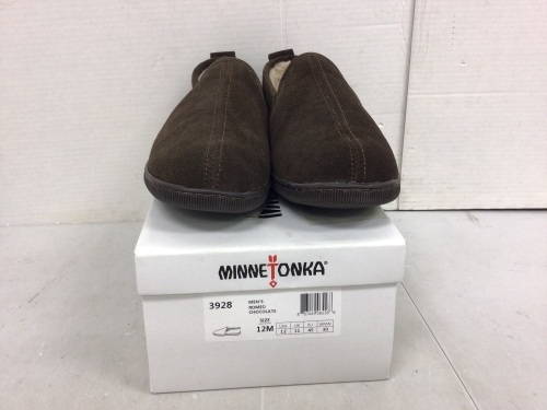 Minnetonka Mens Fur Lined Slip Ons, 12M, E-Comm Return - Lot 534