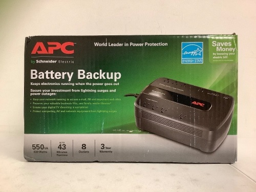 APC Battery Backup, Powers Up, Appears New - Lot 545