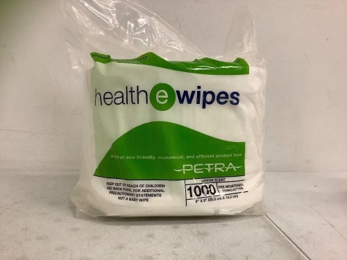 Healthewipes 1000 Pack Premoistened Towelettes, New - Lot 546