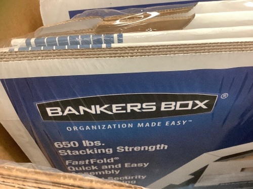 Lot of (3) 4 Packs Bankers Box Cardboard Storage Boxes, New - Lot 549