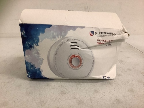 Siterwell Photoelectric Smoke Alarms, Untested, Appears New - Lot 551