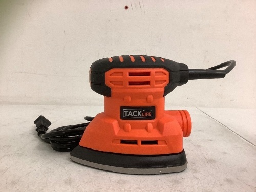 Tacklife Mouse Detail Sander, Missing Dust Collection Box, Powers Up, E-Commerce Return - Lot 553