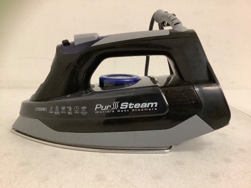PurSteam Iron, Powers Up, E-Commerce Return - Lot 559