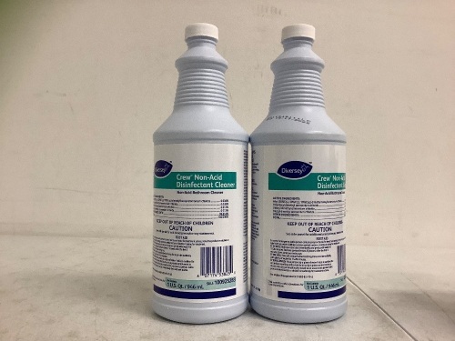 Lot of (2) Diversey Crew Non Acid Disinfectant Cleaner, Appears New - Lot 597