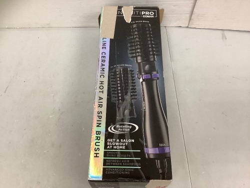Infiniti Pro Conair Hot Air Spin Brush, Powers Up, E-Commerce Return - Lot 732