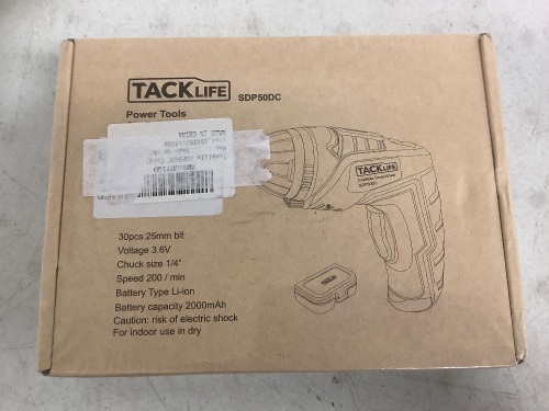 TackLife Cordless Screwdriver, New - Lot 741