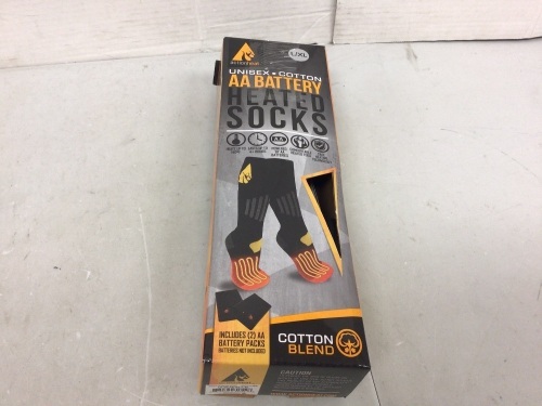 ActionHeat AA Battery Heated Socks, L/XL, Powers Up, E-Commerce Return - Lot 762