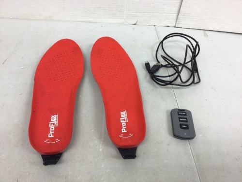 ProFlex Outdoor Heated Insoles, XL, Powers Up, E-Commerce Return - Lot 793