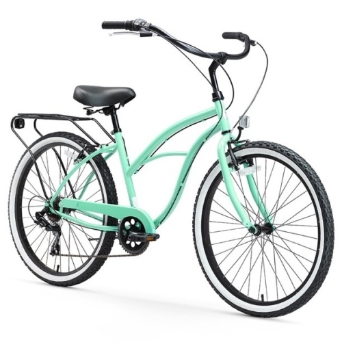 sixthreezero Around The Block Women's 7-Speed Beach Cruiser Bicycle, 26 In. Wheels, Mint Green  - Lot 100