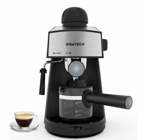 SOWTECH 4 Cup Coffee Espresso Maker with Milk Frother  - Lot 508