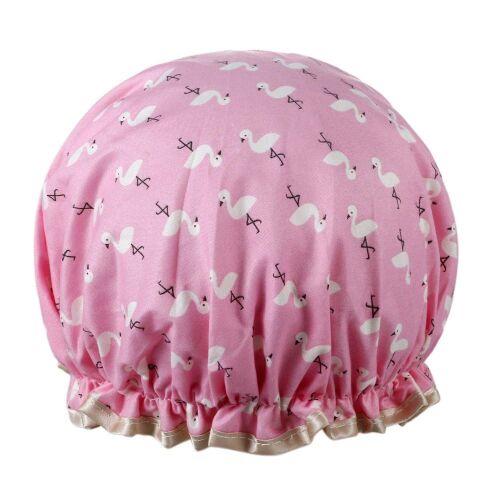 Lot of (20) Vtrem Lined Double Layer Waterproof Shower Cap with Lace Elastic Band - Lot 623