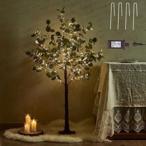 4' Pre-Lit Faux Eucalyptus Tree  - Lot 691