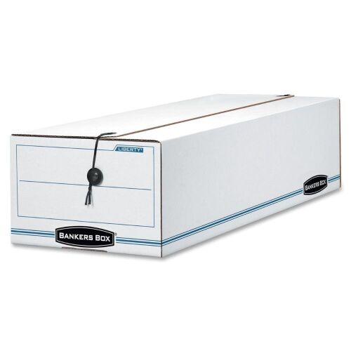 Bankers Box Liberty Check and Form Boxes, Standard Set-Up, String and Button, 4 1/4 x 6 x 23 1/4 Inches, Case of 12  - Lot 1009