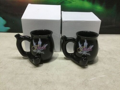 Lot of (2) Novelty Coffee Mug Smoking Pipes  - Lot 1113
