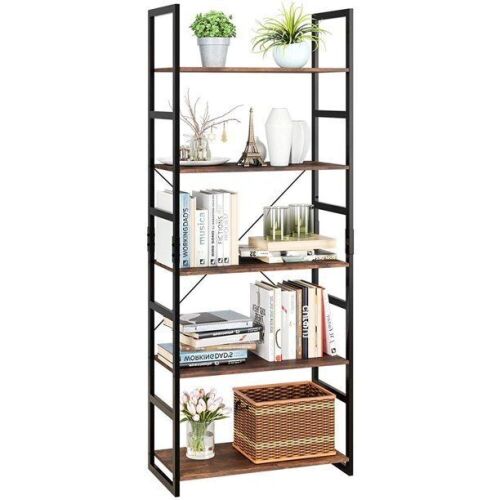 Homfa 5 Tier Bookshelf Rack  - Lot 1156