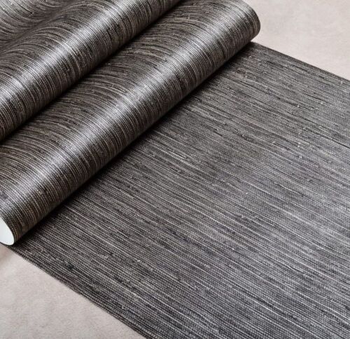 Lot of (7) Ovoin Metallic Vertical Faux Grasscloth Embossed Vinyl Wall Paper  - Lot 1171