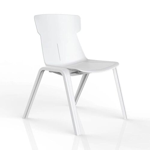 Ekstere Stacking Sturdy Plastic Office Chairs, Set of 4  - Lot 1179