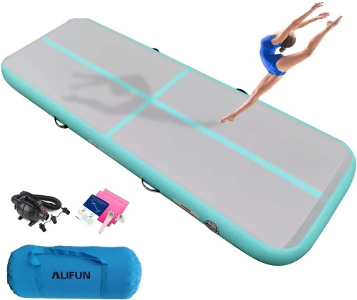 ALIFUN Air Mat Track Inflatable Gymnastics Tumble Track Gym Mat 3.3ft X 20ft. Appears New - Lot 44