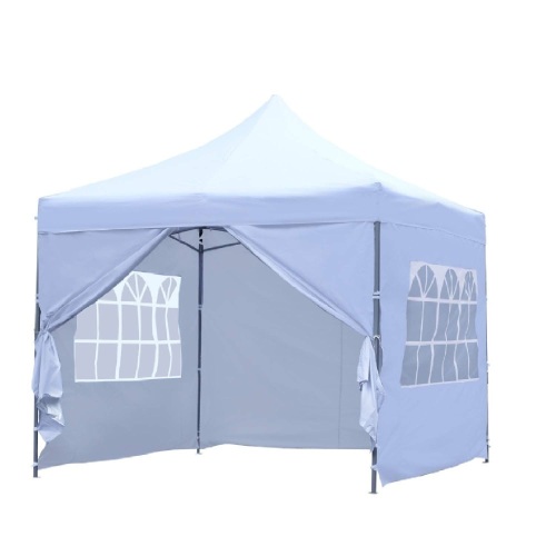 Ainfox 10x10 Outdoor Pop-Up Canopy Tent with 4 Sidewalls and Carrying Bag, White - Appears New   - Lot 84