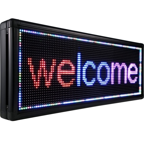 40" X 15" Led Scrolling Sign Red Blue Purple Led Sign Business Advertising Board. Appears New   - Lot 93