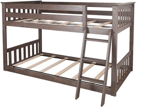 Max & Lily Solid Wood Twin Low Bunk Bed, Clay - Appears New    - Lot 104