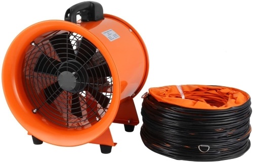 VEVOR 12'' Extractor Fan Blower Ventilator+5M Duct Hose Pivoting W/ Handle Utility - New/Unopened  - Lot 113
