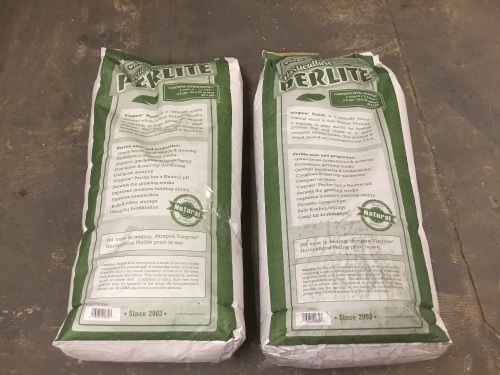 (2) Bags of Viagrow VPER4 4 cu. ft Perlite. Small Hole in Both Bags - Lot 217
