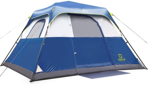 QOMOTOP Instant Tent Equipped with Rainfly and Carry Bag, Light Weight Cabin Style, Blue - Appears New   - Lot 248